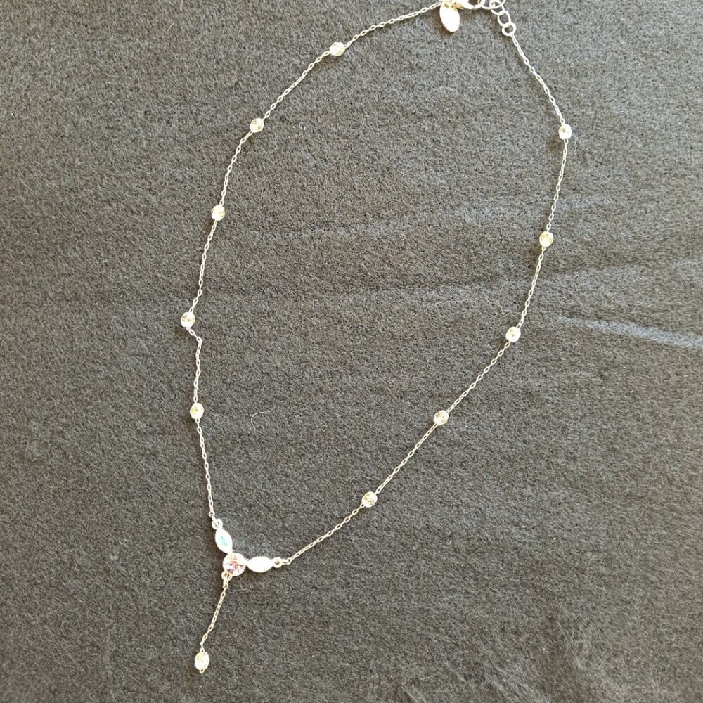 Lia Sophia Sweetness Retired Silver tone Necklace